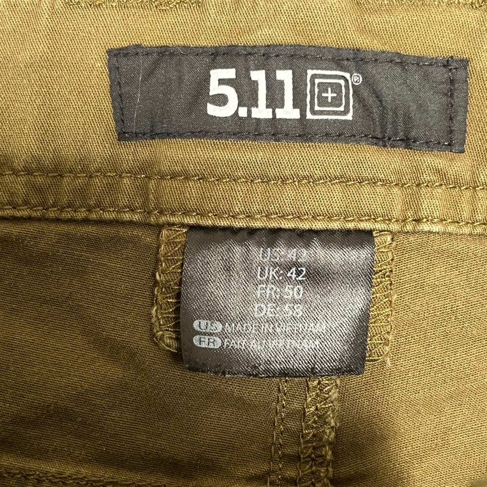 5.11 Tactical Mens Brown Stretch Cotton Flat Front Utility Shorts Size 42 AN253 - Picture 3 of 8